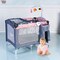 Costway Foldable Baby Crib Playpen Playard Pack Travel Infant 0° Inclined Bassinet Bed Music Pink